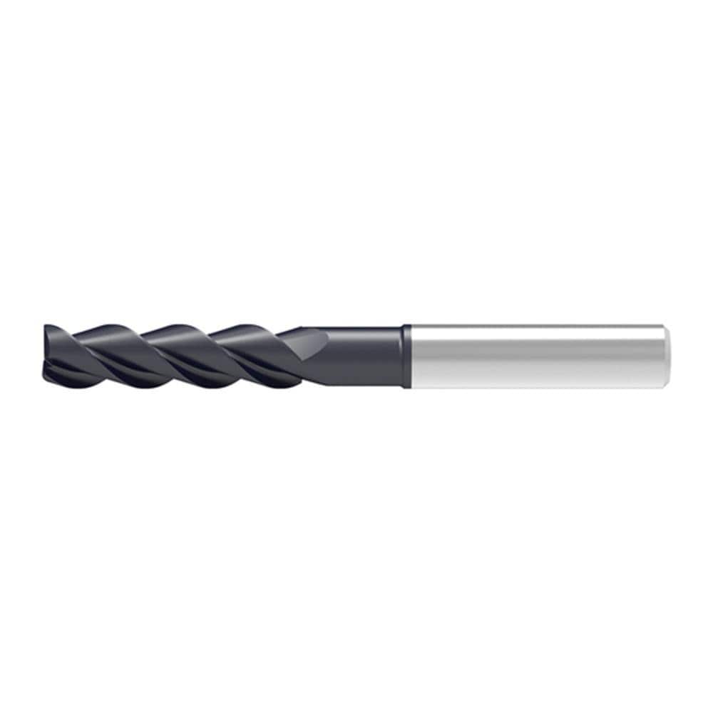 Corner Chamfer End Mill: 3.00 mm Dia, 20.00 mm LOC, 3 Flute, 0.07 mm Chamfer Width, Solid Carbide