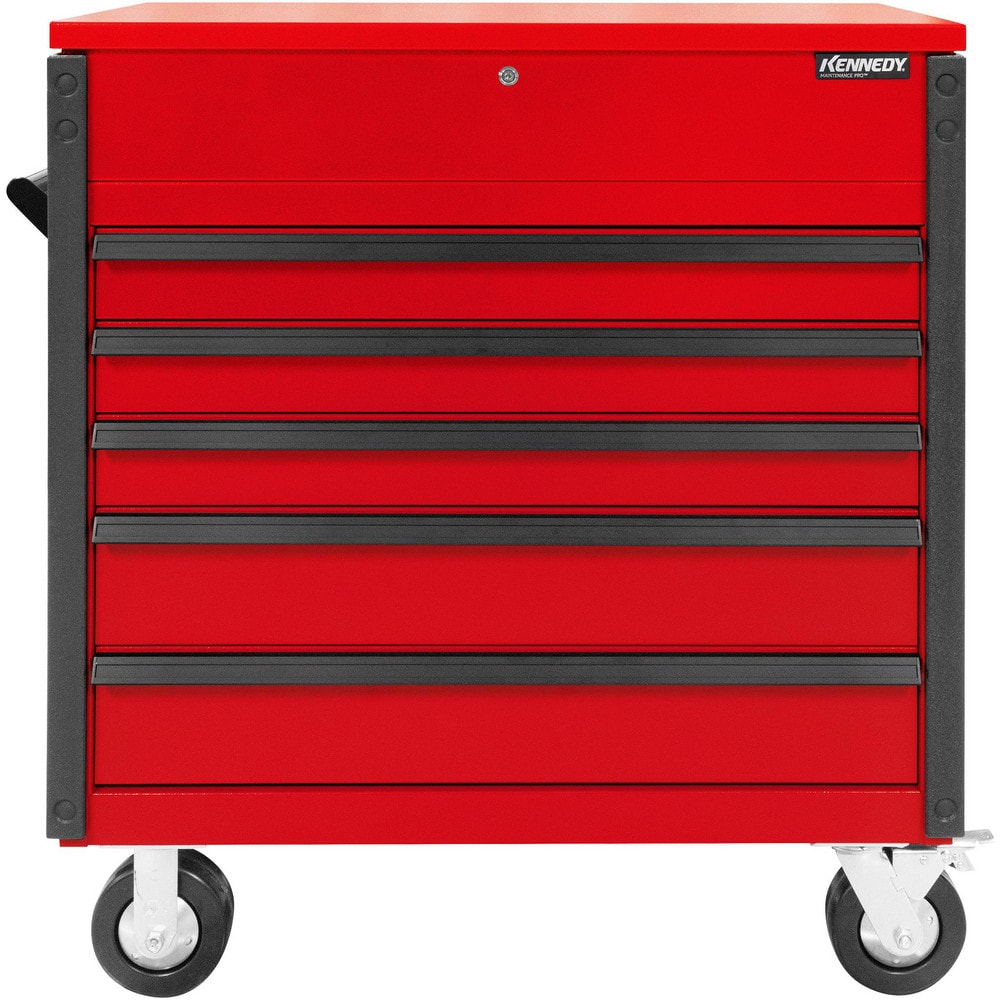 Steel Tool Roller Cabinet: 39" Wide, 43" High, 20" Deep, 5 Drawer