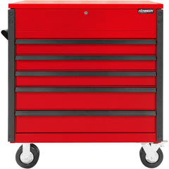 Steel Tool Roller Cabinet: 39" Wide, 43" High, 20" Deep, 5 Drawer