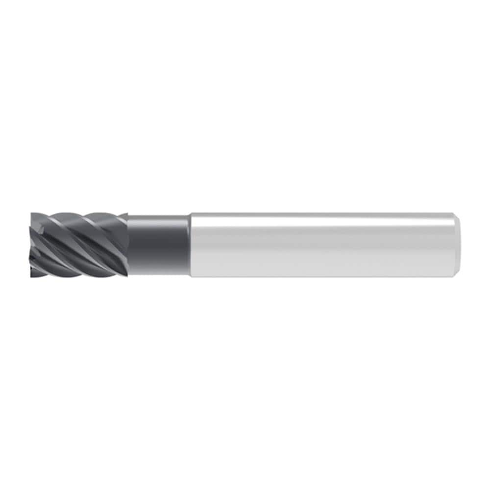 Corner Chamfer End Mill: 5.00 mm Dia, 9.00 mm LOC, 6 Flute, 0.12 mm Chamfer Width, Solid Carbide