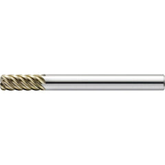 Corner Radius End Mill: 10.00 mm Dia, 22.00 mm LOC, 45 deg Helix, Hardmax Coated, Corner Radius End, Centercutting Series HMERS