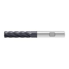 Corner Radius End Mill: 16.00 mm Dia, 65.00 mm LOC, 4.00 mm Radius, 5 Flute, Solid Carbide