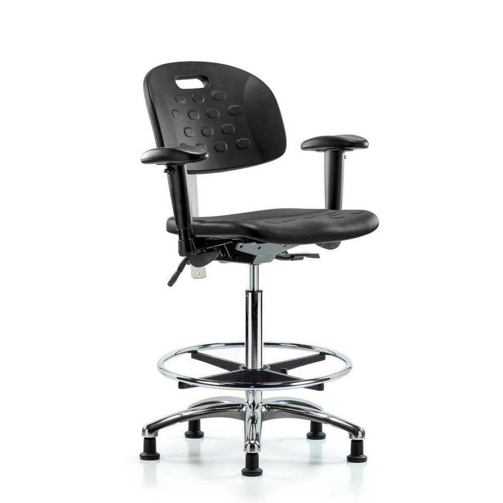 Clean Room Task Chair: Polyurethane, 35" Seat Height, Black