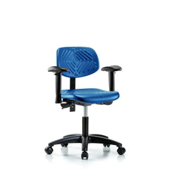 Polyurethane Task Chair: Polyurethane, 21-1/2" Seat Height, Blue