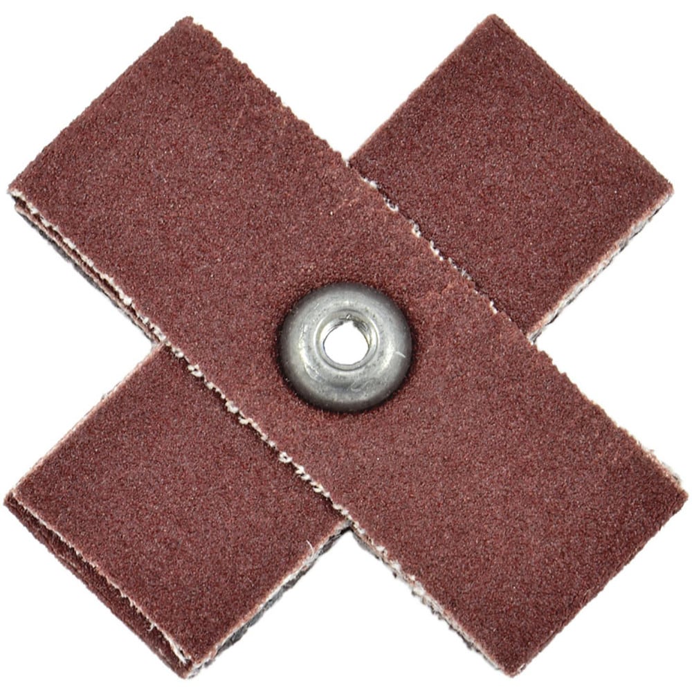 Cross & Square Pads; Pad Type: Cross; Abrasive Type: Coated; Grade: Medium; Grit: 80; Eyelet Size: 3-48; Pad Length: 1.0000; Pad Width: 0.375; Abrasive Material: Aluminum Oxide