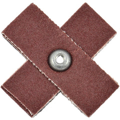 Cross & Square Pads; Pad Type: Cross; Abrasive Type: Coated; Grade: Medium; Grit: 80; Eyelet Size: 3-48; Pad Length: 1.0000; Pad Width: 0.375; Abrasive Material: Aluminum Oxide