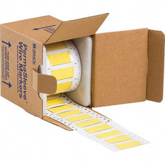 Label Maker Label: Yellow, Polyolefin, 250 per Roll