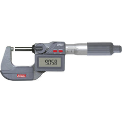 Electronic Outside Micrometer: 1" Min, 22 mm Max, Carbide-Tipped Face, IP65