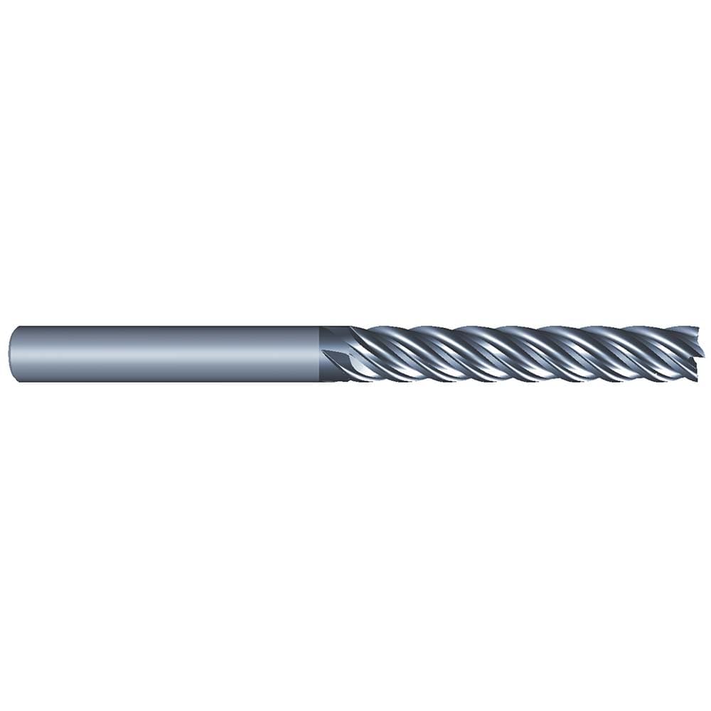 Roughing & Finishing End Mills; Mill Diameter (Fractional Inch): 1/4; Flute Type: Spiral; Number Of Flutes: 5; End Mill Material: Solid Carbide; Length of Cut (Inch): 1-1/2; Coating/Finish: AlCrN
