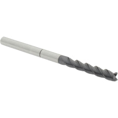 Square End Mill: 3/16" Dia, 1-1/8" LOC, 3 Flute, Solid Carbide