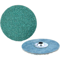 Quick-Change Disc: Type S, 2" Dia, 24 Grit, Zirconia Alumina, Coated