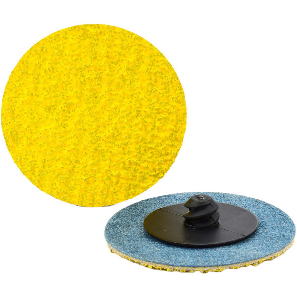 Quick-Change Disc: Type R, 1" Dia, 60 Grit, Ceramic Alumina, Coated