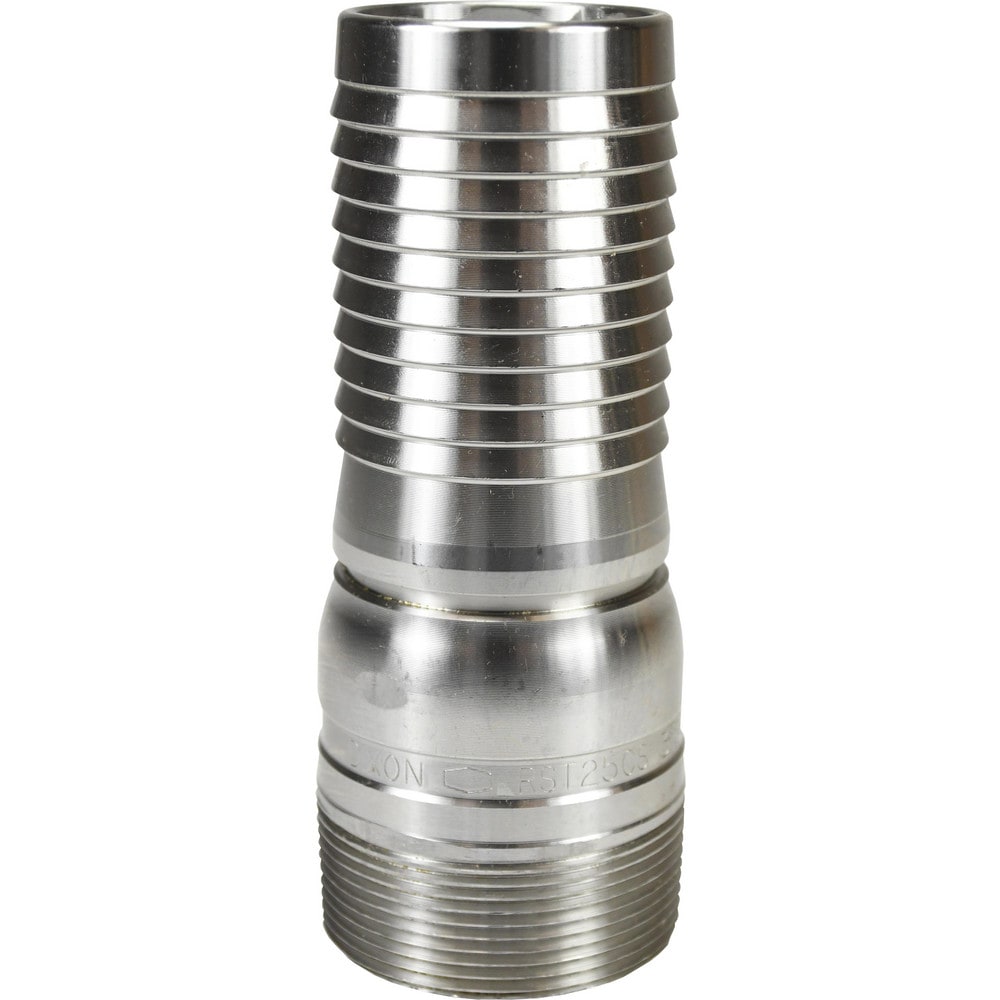 Suction & Discharge Hose Couplings; Type: King Crimp Style Combination Nipple; Coupling Type: Crimp Stem x MNPT; Coupling Descriptor: King Crimp Stem x Hose; Material: Stainless Steel; Coupler Size (Fractional Inch): 1; Thread Size: 1; Hose Size: 1