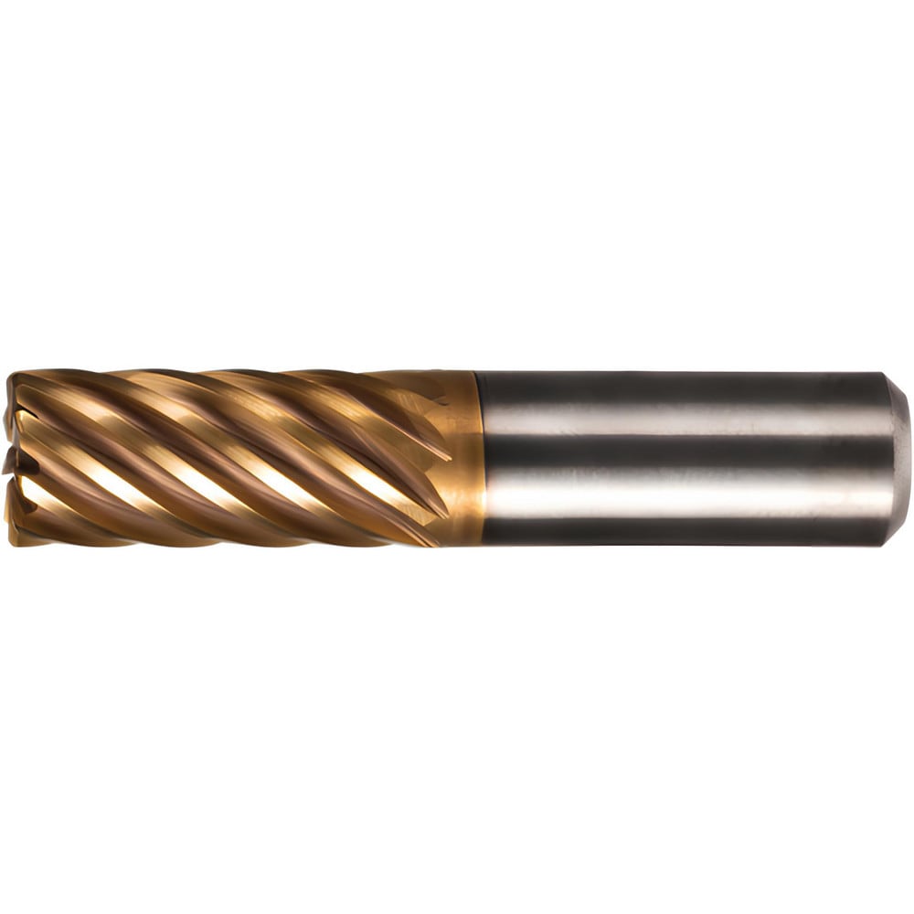 Corner Radius End Mill: 1" Dia, 2" LOC, 0.0150" Radius, 19 Flute, Solid Carbide