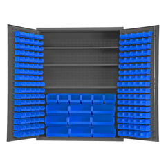 Steel Bin & Shelf Cabinet: 60" Wide, 78" High