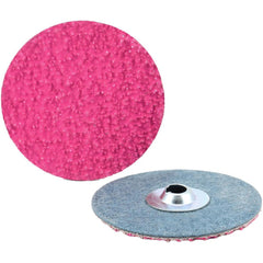 Quick-Change Disc: Type S, 3" Dia, 50 Grit, Ceramic Alumina, Coated