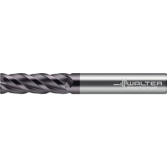 Corner Radius End Mill: 1/8" Dia, 3/16" LOC, 0.0150" Radius, 4 Flute, Solid Carbide