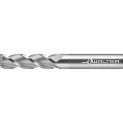 Corner Radius End Mill: 3/16" Dia, 3/4" LOC, 0.0100" Radius, 3 Flute, Solid Carbide