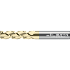 Corner Radius End Mill: 1/4" Dia, 3/4" LOC, 0.0600" Radius, 3 Flute, Solid Carbide