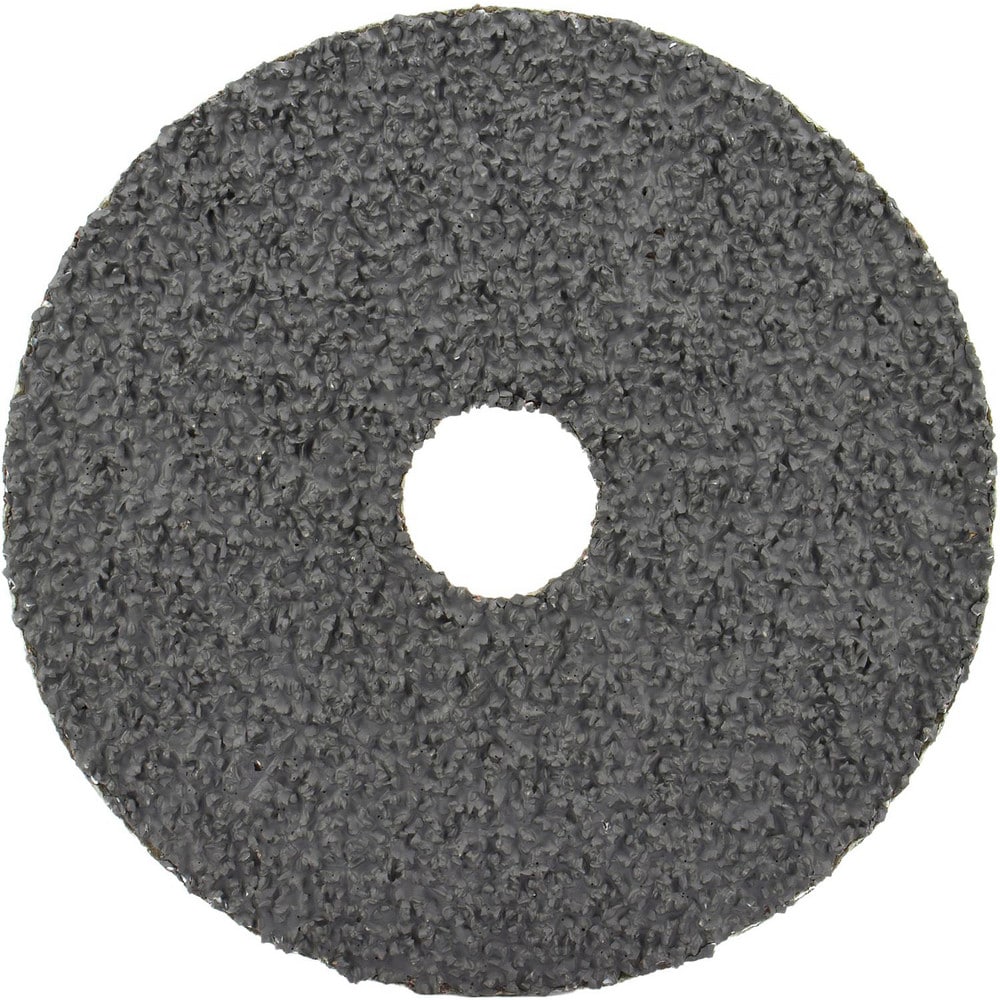 Fiber Disc:  4-1/2" Disc Dia, 5/8-11 Hole, Threaded Arbor Hole, 24 Grit, Ceramic Alumina