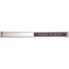 Push Bars; Material: Metal; Locking Type: Exit Device Only; Maximum Door Width: 3 ft; Finish/Coating: Satin Aluminum, Clear Anodized; Minimum Door Width: 3 ft