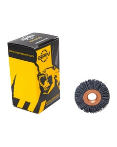 1″ Diameter × 1/4″ Width, 500 Grit, Silicon Carbide, 0.018″ Crimped Bristle, Wheel Brush