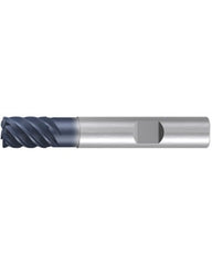 10 mm Dia. × 14 mm LOC × 10 mm Shank Dia. × 66 mm OAL, 0.5 mm Corner Radius, 6 Flute, Carbide, AlTiN, Hard-Cut, Corner Radius End Mill