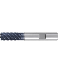 10 mm Dia. × 22 mm LOC × 10 mm Shank Dia. × 72 mm OAL, 0.5 mm Corner Radius, 6 Flute, Carbide, AlTiN, Hard-Cut, Corner Radius End Mill