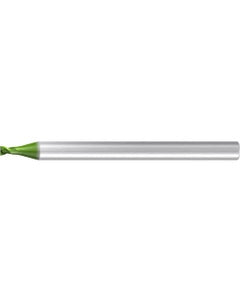 Square End Mill; 0.8 mm Dia. × 0.48 mm LOC × 3 mm Shank Dia. × 38 mm OAL ; 2 FL ; Carbide ; AlCr ; Series Micro