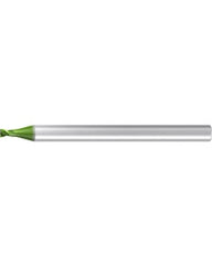 Square End Mill; 0.8 mm Dia. × 0.48 mm LOC × 3 mm Shank Dia. × 38 mm OAL ; 2 FL ; Carbide ; AlCr ; Series Micro