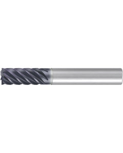 ‎Square End Mill; 5/16″ Dia. × 13/16″ LOC × 5/16″ Shank Dia. × 2-1/2″ OAL ; 6 FL ; Carbide ; AlCr ; 0.005″ R