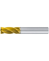 ‎Square End Mill; 5/16″ Dia. × 3/4″ LOC × 5/16″ Shank Dia. × 2-1/2″ OAL ; 4 FL ; Carbide ; TiAlN+TiN ; 0.005″ R