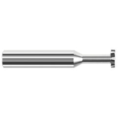 Keyseat Cutter, 5/32″ Dia. × 3/16″ Shank Dia. × 1/16″ CW × 2″ OAL, 6 Teeth, Carbide, Round Shank, Uncoated, Specialty Profiles