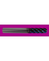 ‎L9709 - 3/16″ Dia. × 5/16″ LOC × 3/16″ Shank Dia. × 2″ OAL, 5 Flutes, Carbide, AlTiN Coating, Ball Nose End Mill
