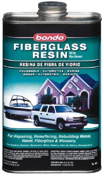 3M - Fiberglass Resin - 32 oz Resin, 0.37 oz Liquid - Apex Tool & Supply