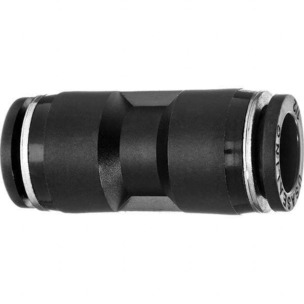 Value Collection - 1/2" OD, Nylon Push-to-Connect Union - 150 Max psi, Black - Apex Tool & Supply