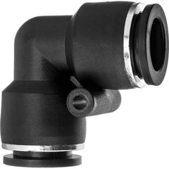 Value Collection - 12mm OD, Nylon Push-to-Connect Union Elbow - 150 Max psi, Black - Apex Tool & Supply