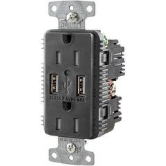 Hubbell Wiring Device-Kellems - USB Receptacles Number of USB Ports: 2 Number of Receptacles: 2 - Apex Tool & Supply