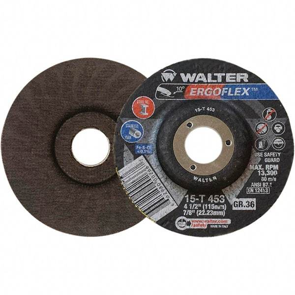 WALTER Surface Technologies - Depressed-Center Wheels Wheel Diameter (Inch): 7 Wheel Thickness (Inch): 3/64 - Apex Tool & Supply