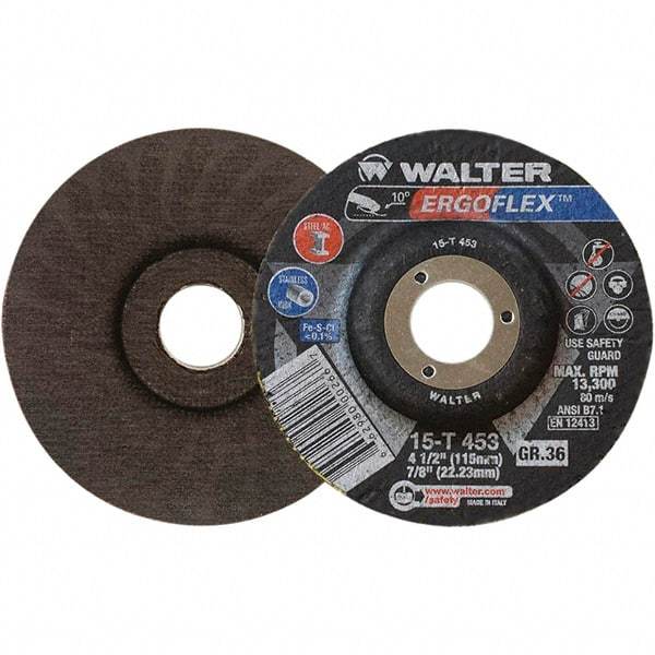 WALTER Surface Technologies - Depressed-Center Wheels Wheel Diameter (Inch): 7 Wheel Thickness (Inch): 3/64 - Apex Tool & Supply