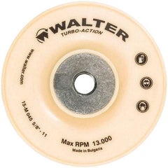 WALTER Surface Technologies - 4-1/2" Diam Disc Backing Turbo Backing Pad - 13,000 RPM - Apex Tool & Supply