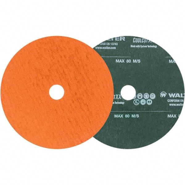 WALTER Surface Technologies - 6" Diam 7/8" Hole 80 Grit Fiber Disc - Ceramic - Apex Tool & Supply