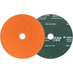 WALTER Surface Technologies - 6" Diam 7/8" Hole 80 Grit Fiber Disc - Ceramic - Apex Tool & Supply