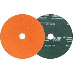 WALTER Surface Technologies - 6" Diam 7/8" Hole 24 Grit Fiber Disc - Ceramic - Apex Tool & Supply