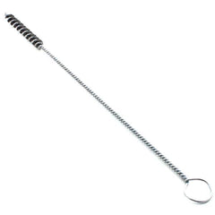 Brush Research Mfg. - 1/4" Diam Helical Steel Tube Brush - Single Spiral, 0.006" Filament Diam, 2" Brush Length, 10" OAL, 0.14" Diam Galvanized Steel Shank - Apex Tool & Supply