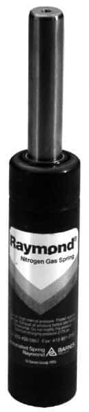 Associated Spring Raymond - 19mm Diam, 50mm Max Stroke, Black Nitrogen Gas Spring Cylinder - 90mm Body Length, 142mm OAL, User Defined Full Stroke Spring Force, 2,600 psi Initial Charge - Apex Tool & Supply