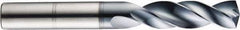 SGS - Letter F 145° Solid Carbide Jobber Drill - AlTiN Finish, Right Hand Cut, Spiral Flute, Straight Shank, 3-5/8" OAL, Standard Point - Apex Tool & Supply