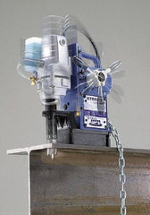 Nitto Kohki - 2" Travel, Portable Magnetic Drill Press - 400 & 750 RPM, 9 Amps, 1.4 hp, 75 Watts, 115 Volts - Apex Tool & Supply