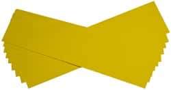 Made in USA - 10 Piece, 5" Wide x 20" Long Plastic Shim Stock Sheet - Yellow, ±10% Tolerance - Apex Tool & Supply