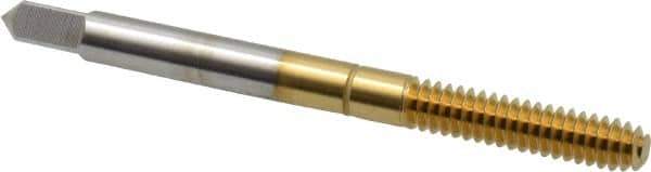 Balax - #10-24 UNC H6 Thread Limit Bottoming Thread Forming Tap - High Speed Steel, TiN Finish, 2-3/8" OAL, 7/8" Thread Length, Right Hand Thread, Series BXB - Apex Tool & Supply